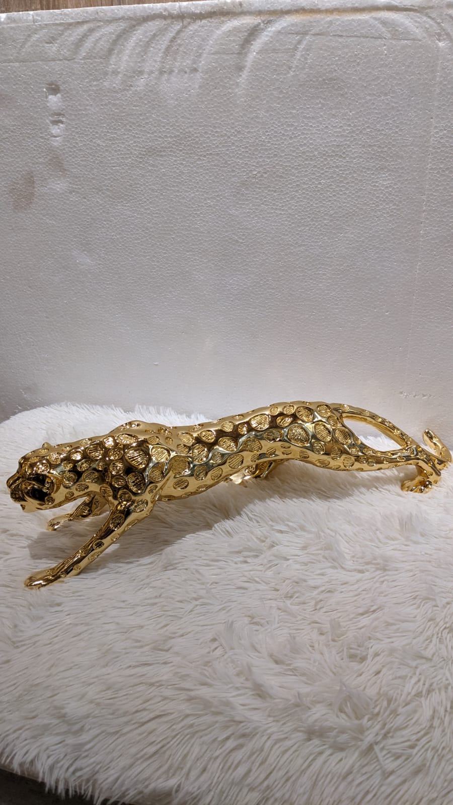 Modern Golden Panther Jaguar Leopard Luxury Sculpture