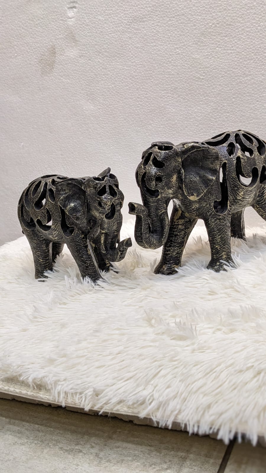 Lizza Pair Elephant Tabletop Sculpture