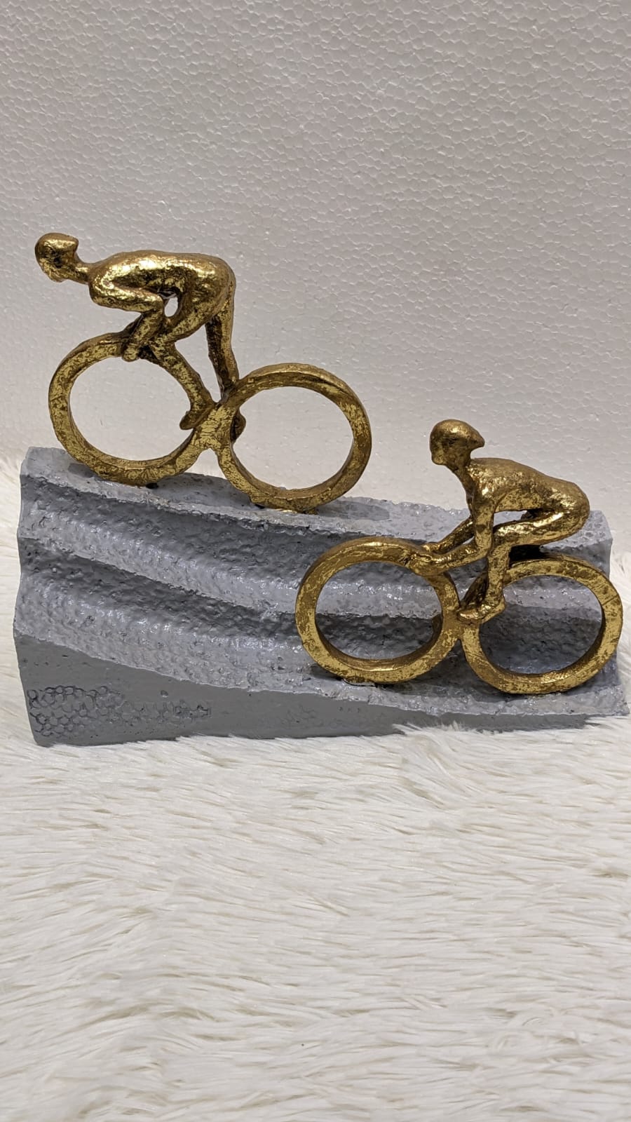 Cycling Men Figurine Sculpture