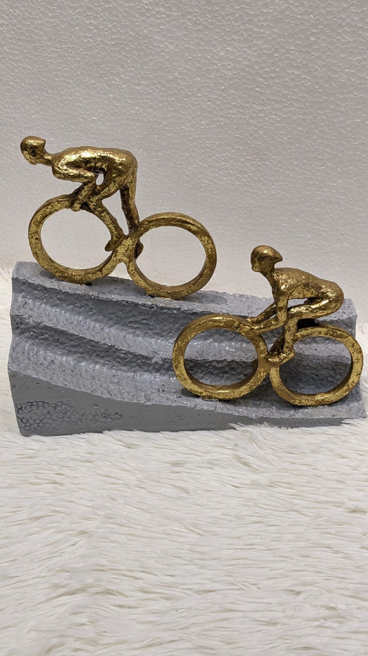 Cycling Men Figurine Sculpture